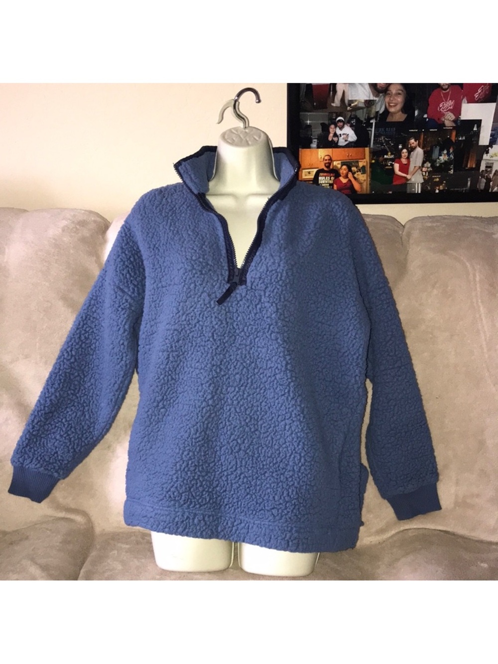 Aerie XS Cozy quarter-Zip Sherpa Pullover - Blue
